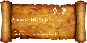 Venesz Móric névjegykártya